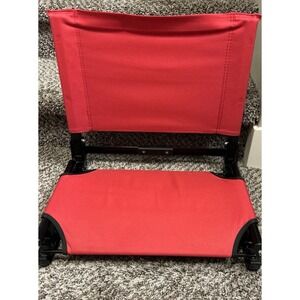 Portable Red Stadium Seat Deluxe Game Changer Portable Folding  Bleacher Seat